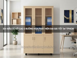 Tủ gỗ cao 3 buồng Hòa Phát