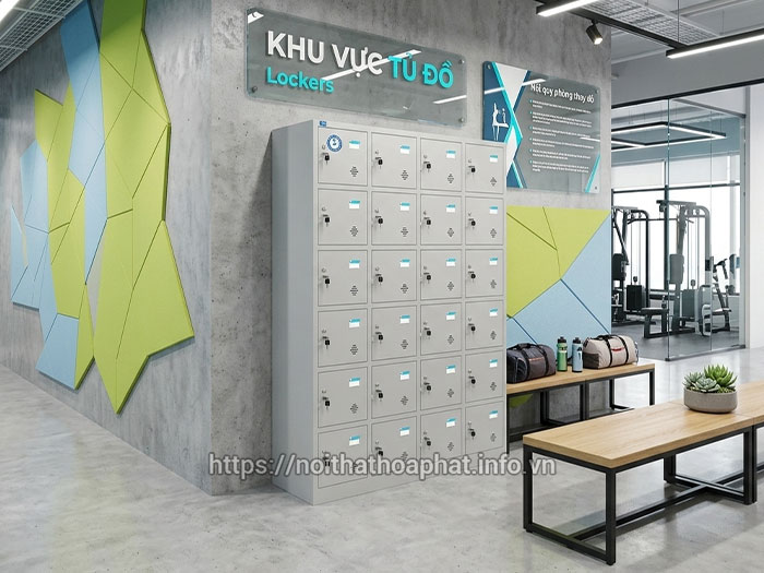 Tủ locker Hòa Phát phòng gym