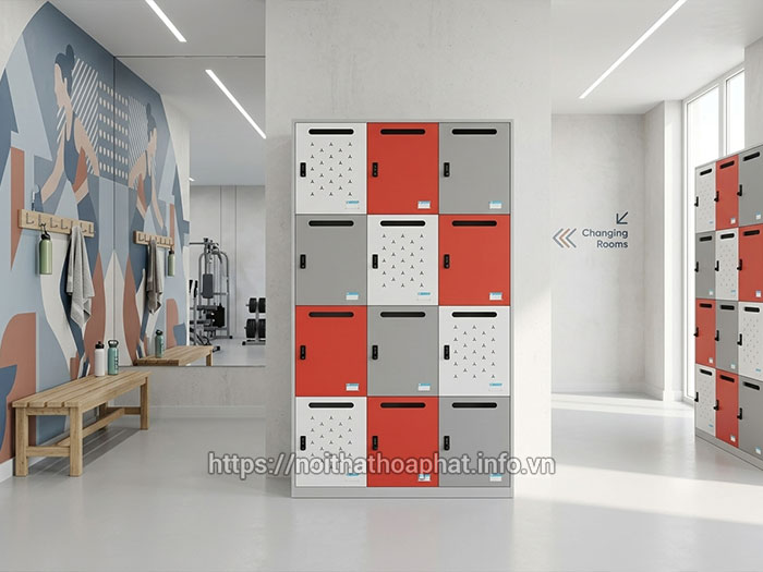 Tủ locker Hòa Phát phòng gym