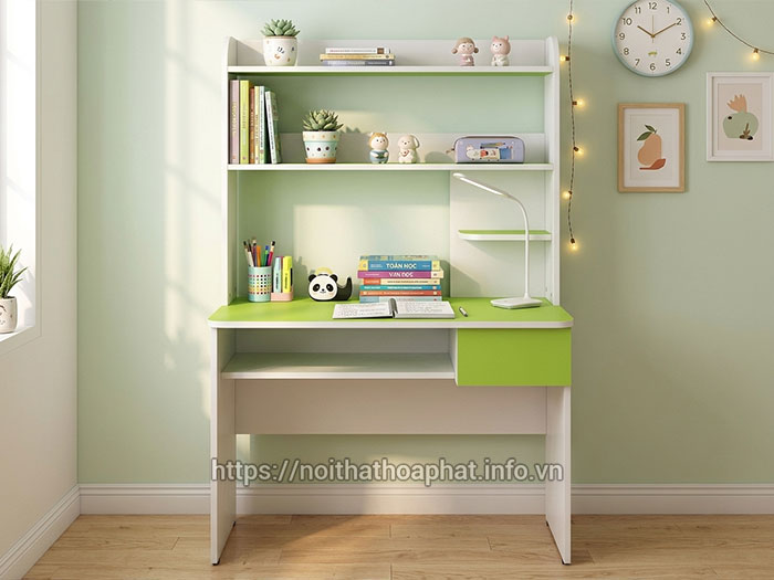 bàn học sinh liền kệ sách Hòa Phát