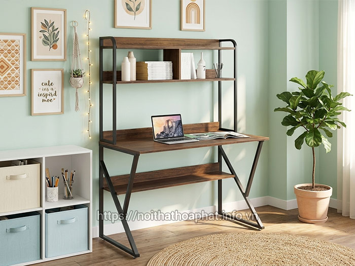 bàn học sinh liền kệ sách Hòa Phát