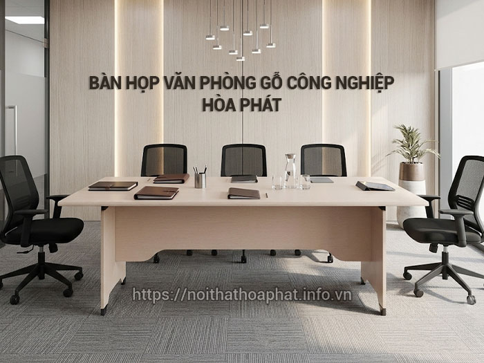 bàn họp văn phòng gỗ công nghiệp