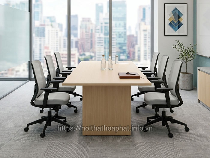 bàn họp văn phòng gỗ công nghiệp