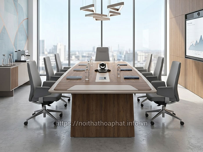 bàn họp văn phòng gỗ công nghiệp