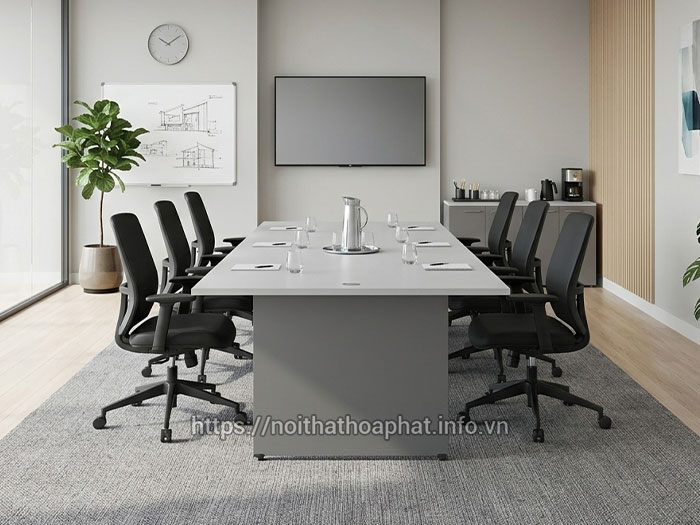 bàn họp văn phòng gỗ công nghiệp