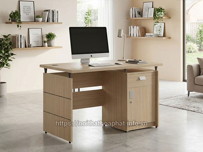 Bàn làm việc 1m4 tại nhà Hòa Phát