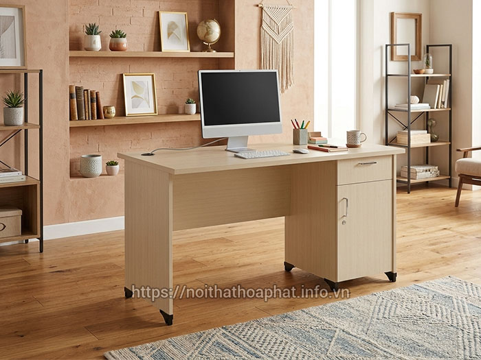 Bàn làm việc 1m4 tại nhà Hòa Phát