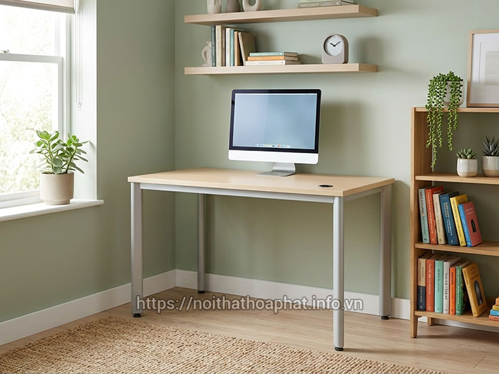 Bàn làm việc 1m4 tại nhà Hòa Phát
