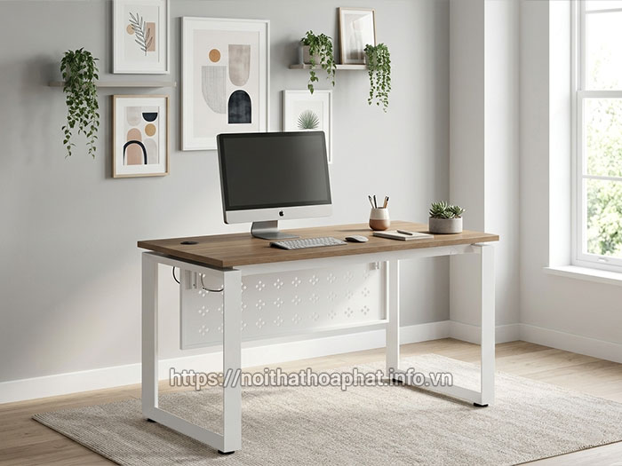 Bàn làm việc 1m4 tại nhà Hòa Phát