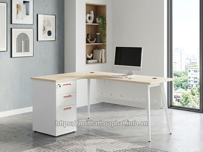 Bàn làm việc chữ L 1m6 Hòa Phát