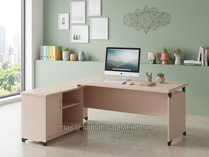 Bàn làm việc chữ L 1m6 Hòa Phát