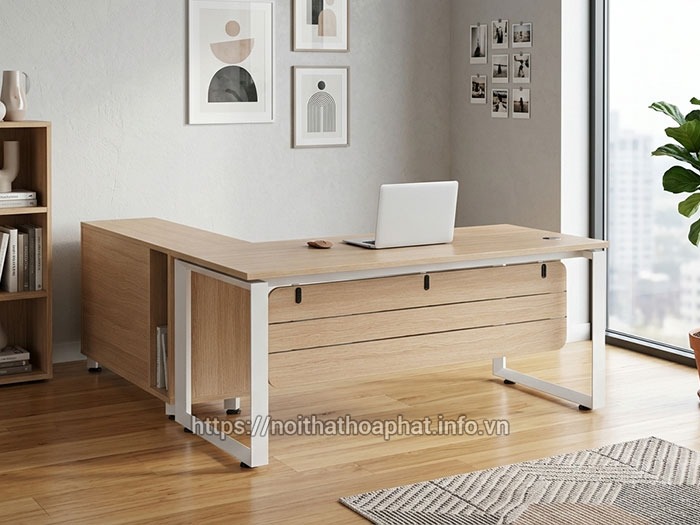 Bàn làm việc chữ L 1m6 Hòa Phát