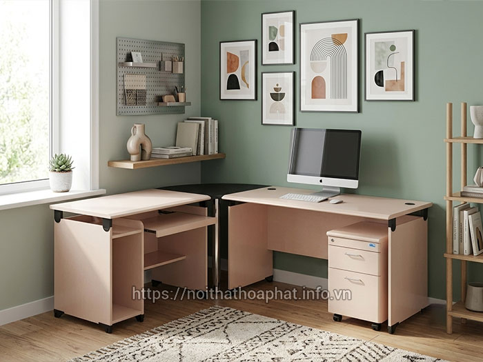 Bàn làm việc chữ L 1m6 Hòa Phát