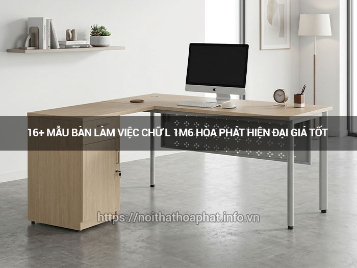 Bàn làm việc chữ L 1m6 Hòa Phát