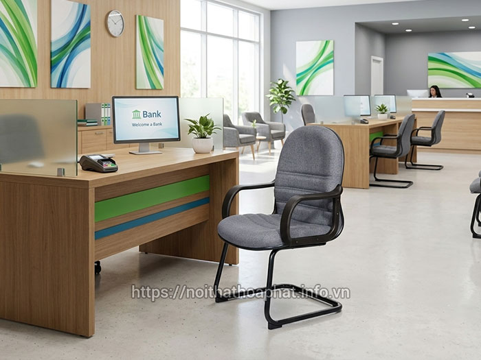 ghế chân quỳ ngân hàng Hòa Phát