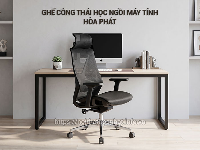 ghế công thái học ngồi máy tính