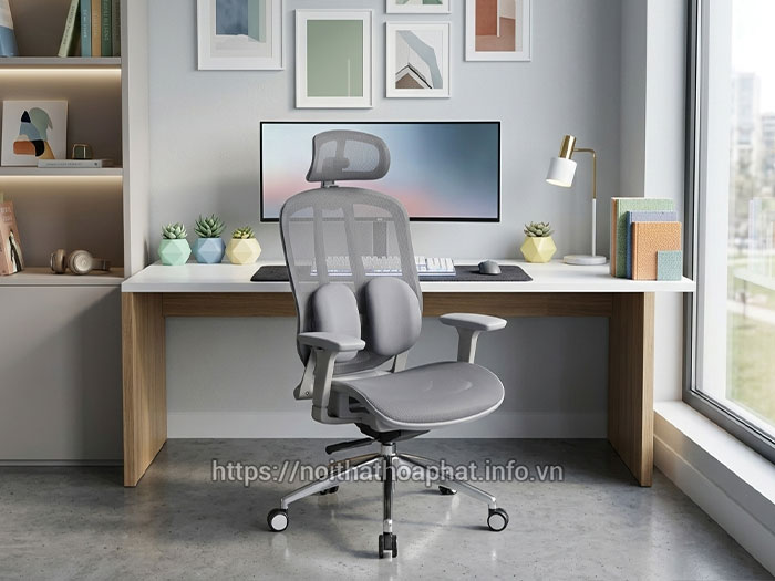 ghế công thái học ngồi máy tính