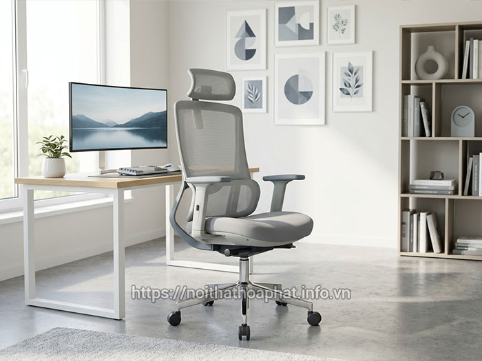 ghế công thái học ngồi máy tính