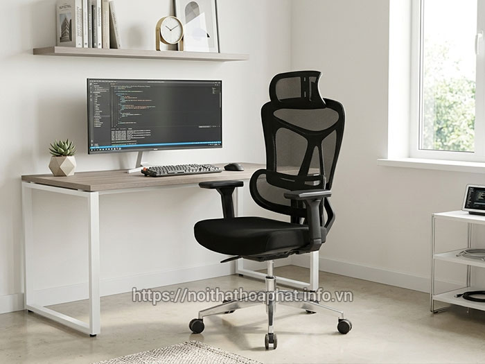 ghế công thái học ngồi máy tính