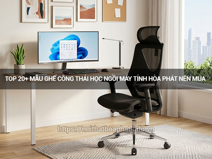 ghế công thái học ngồi máy tính