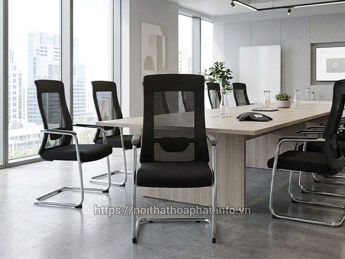 Ghế lưới chân quỳ phòng họp Hòa Phát
