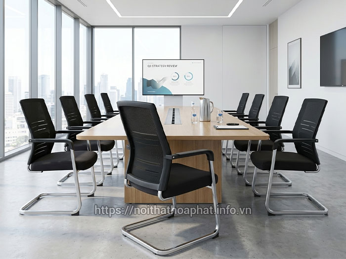 Ghế lưới chân quỳ phòng họp Hòa Phát