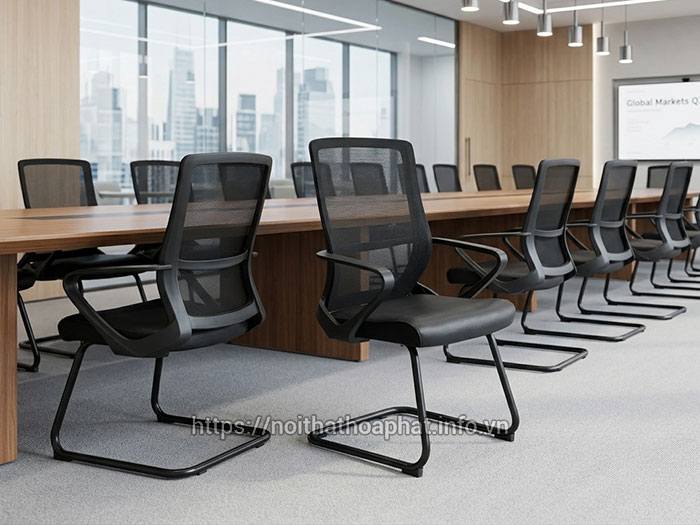 Ghế lưới chân quỳ phòng họp Hòa Phát