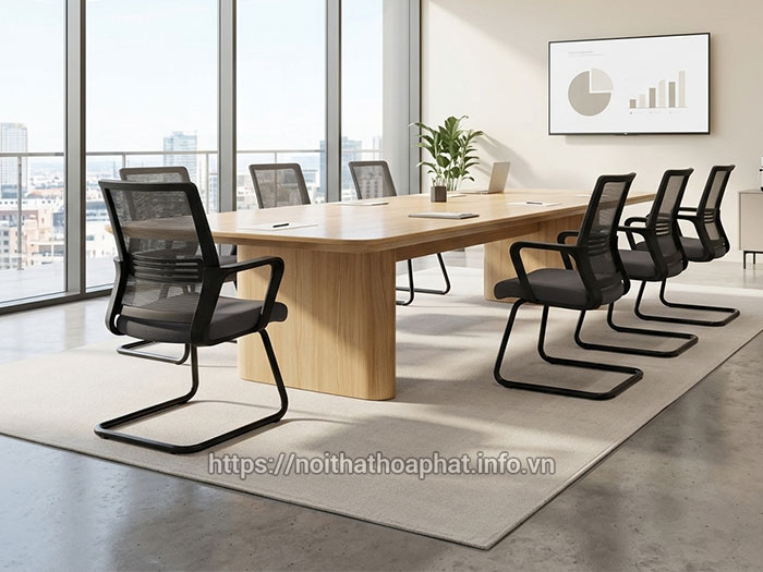 Ghế lưới chân quỳ phòng họp Hòa Phát