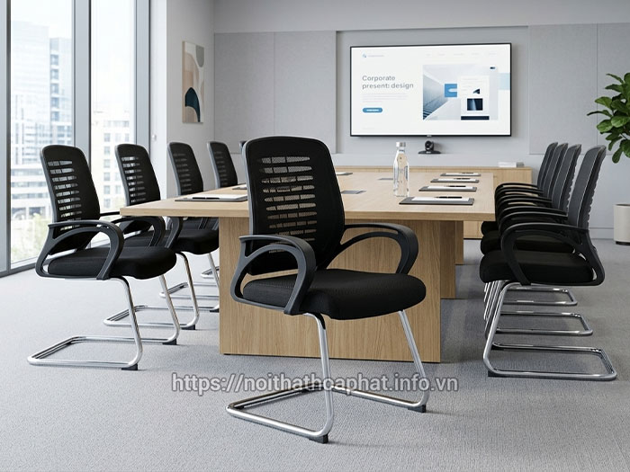 Ghế lưới chân quỳ phòng họp Hòa Phát