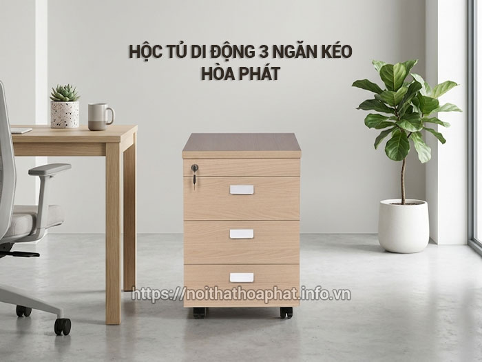 Hộc tủ di động 3 ngăn kéo