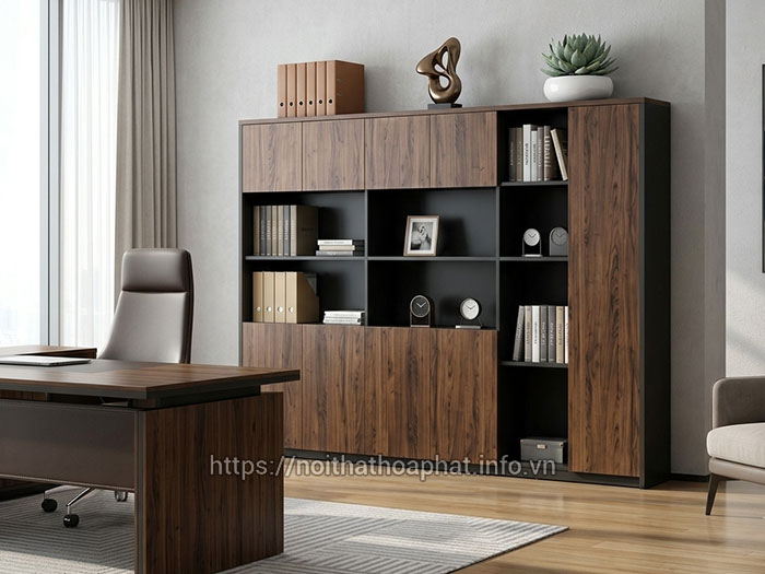 Tủ giám đốc gỗ melamine Hòa Phát