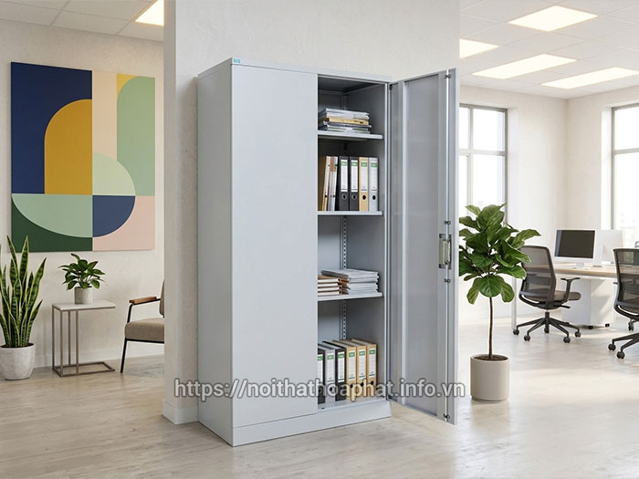Tủ hồ sơ sắt Hòa Phát 2 cánh