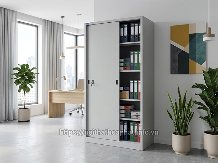 Tủ hồ sơ sắt Hòa Phát 2 cánh
