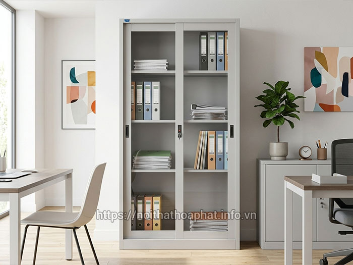Tủ hồ sơ sắt Hòa Phát 2 cánh