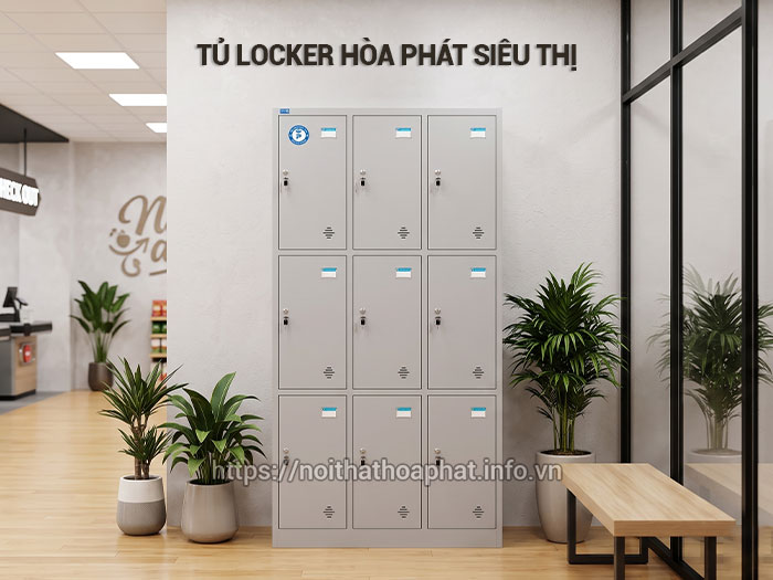 Tủ locker Hòa Phát siêu thị