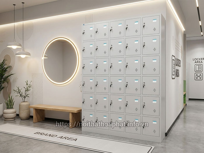 Tủ locker Hòa Phát siêu thị