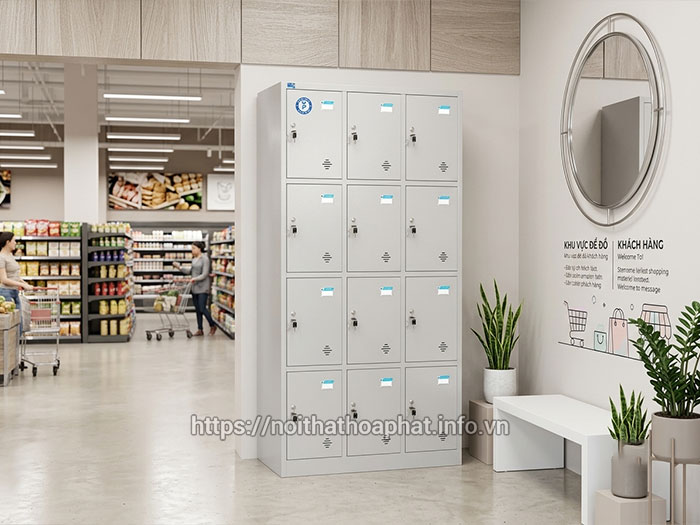 Tủ locker Hòa Phát siêu thị