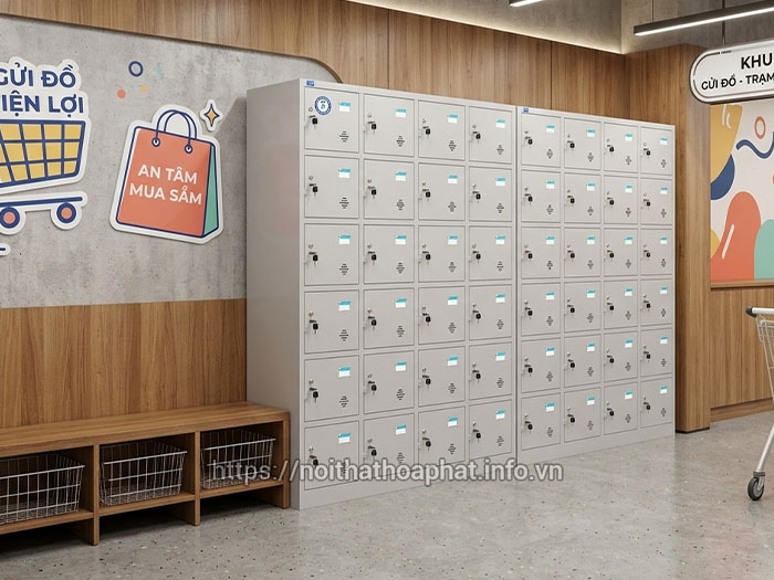 Tủ locker Hòa Phát siêu thị