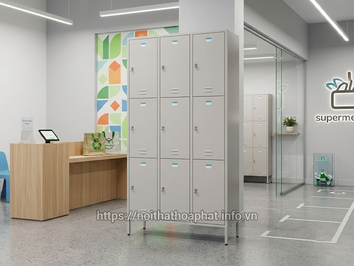Tủ locker Hòa Phát siêu thị
