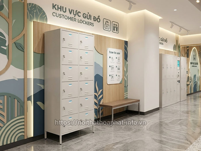 Tủ locker Hòa Phát siêu thị