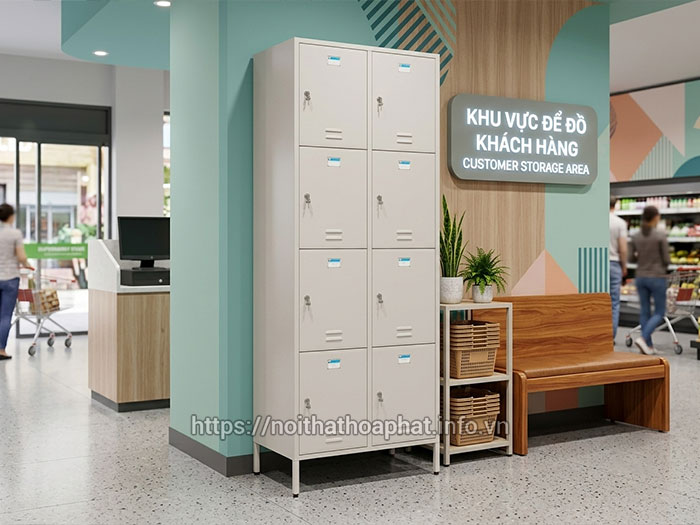 Tủ locker Hòa Phát siêu thị