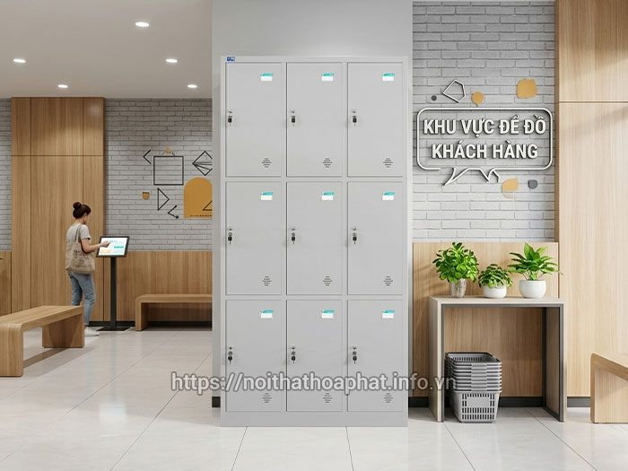 Tủ locker Hòa Phát siêu thị