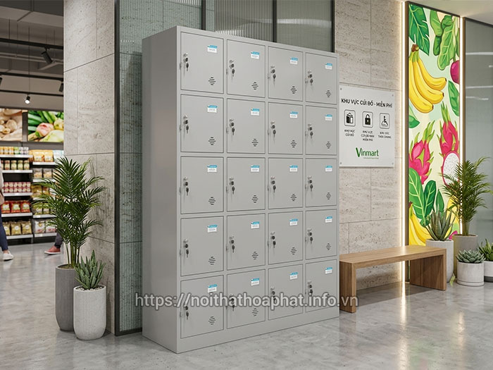 Tủ locker Hòa Phát siêu thị