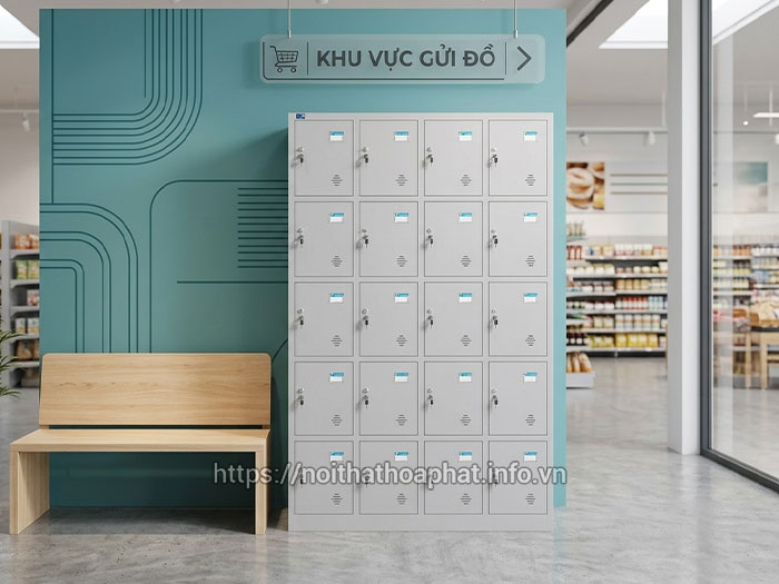 Tủ locker Hòa Phát siêu thị