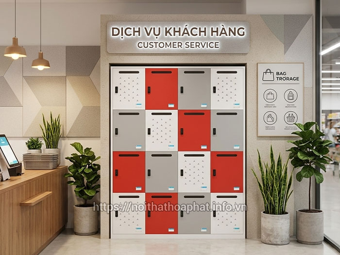Tủ locker Hòa Phát siêu thị