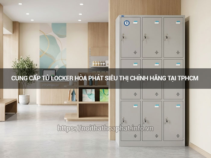 Tủ locker Hòa Phát siêu thị