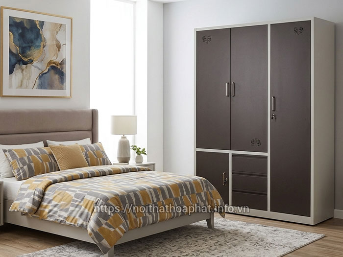 tủ quần áo hiện đại giá rẻ Hòa Phát