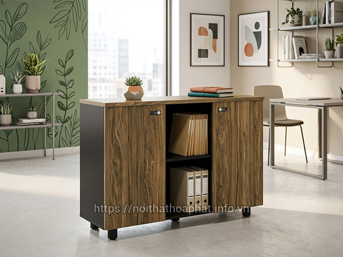 Tủ tài liệu gỗ 80cm Hòa Phát