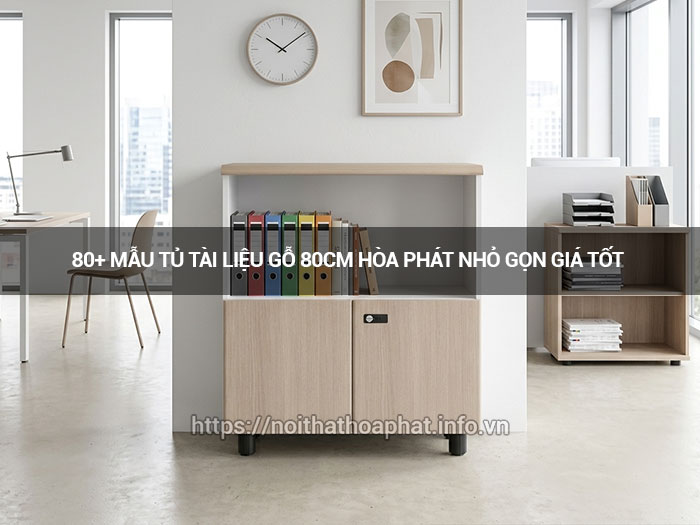 Tủ tài liệu gỗ 80cm Hòa Phát