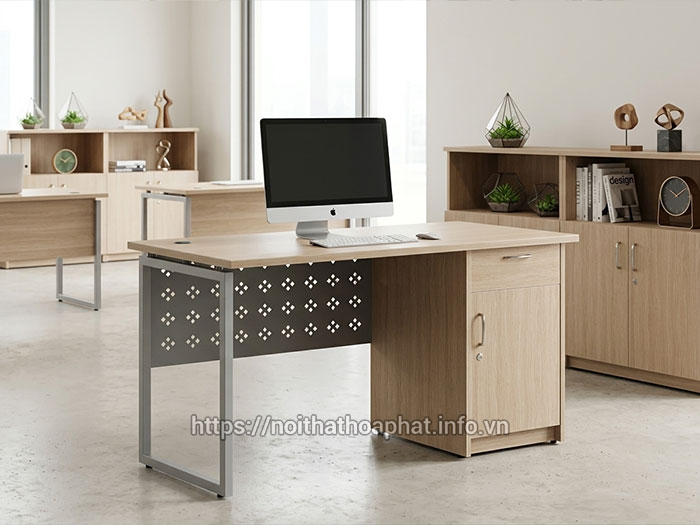 Bàn làm việc 1m4 nhân viên Hòa Phát
